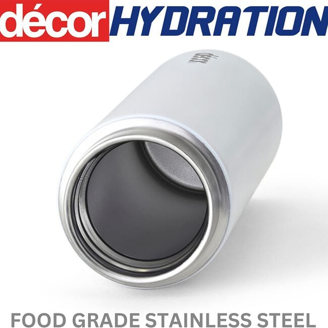 DECOR WHITE S/STEEL 300ml Vacuum Flask