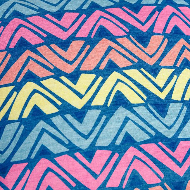 Indoor Outdoor Zig Navy Cushion