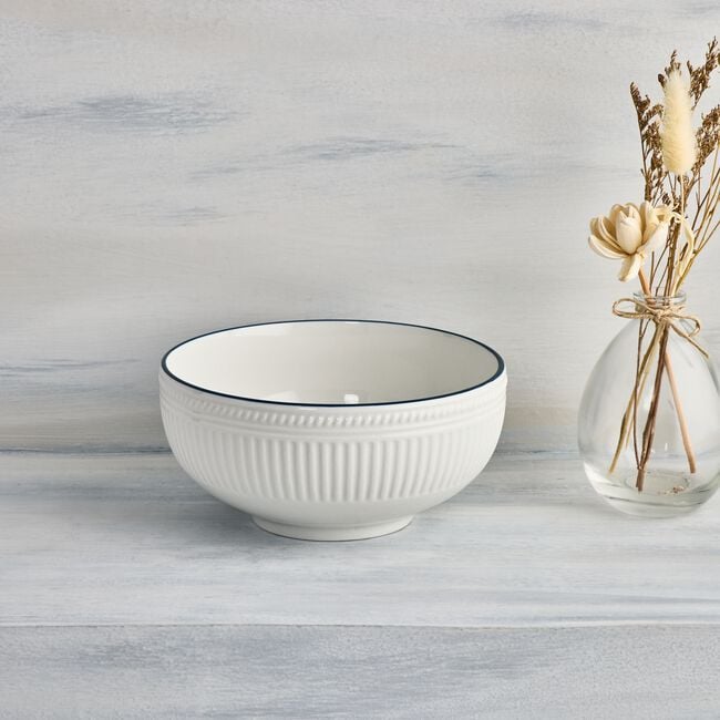 Abney & Croft Blue Rim 12 Piece Dinner Set