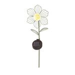 60CM SOLAR METAL FLOWER Garden Stake Sage