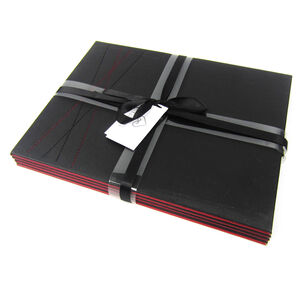 Reversible Diamond Placemats 4 Pack - Black & Red