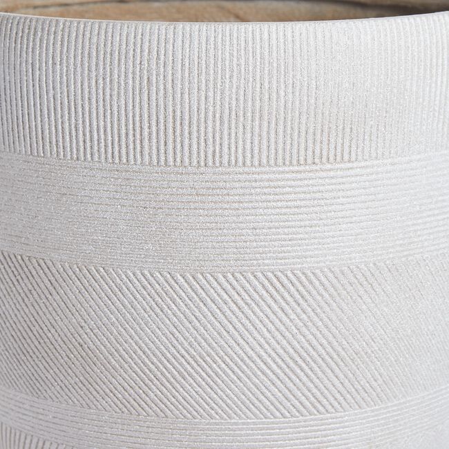 INCA Large Taupe Fibre Clay Pot