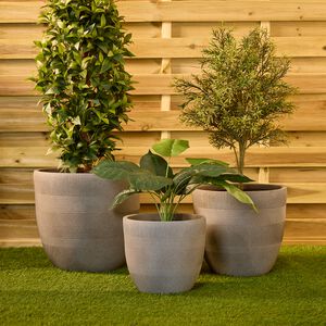 INCA Small Taupe Fibre Clay Pot