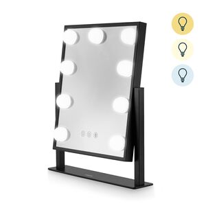 CARMEN HOLLYWOOD 9 BULB BLACK Vanity Mirror