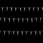 100 White Icicle Sculpture String Lights