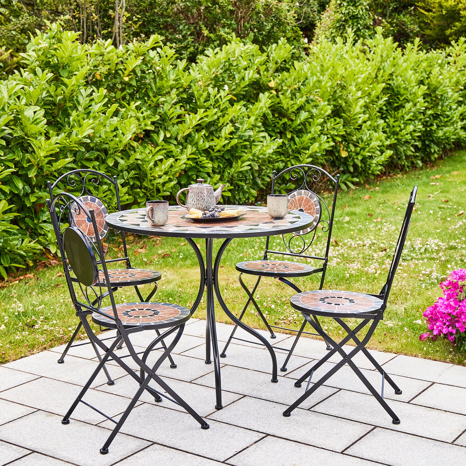 Garden Table Seater Mosaic Bistro Set 42