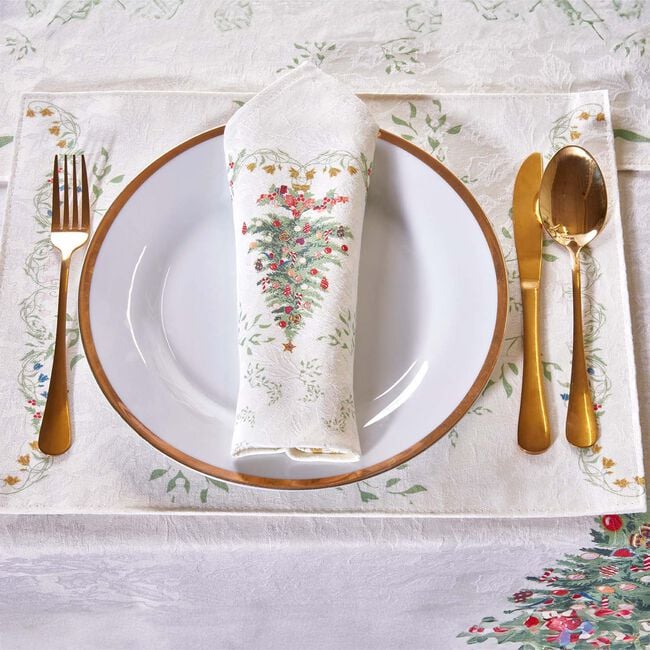 Christmas Tree Placemat 2 Pack - White