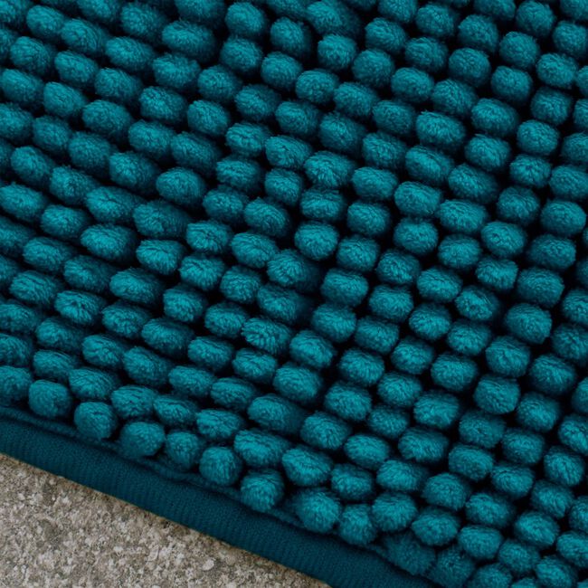 CATHERINE LANSFIELD TEAL BOBBLE 50x80cm Bath Mat