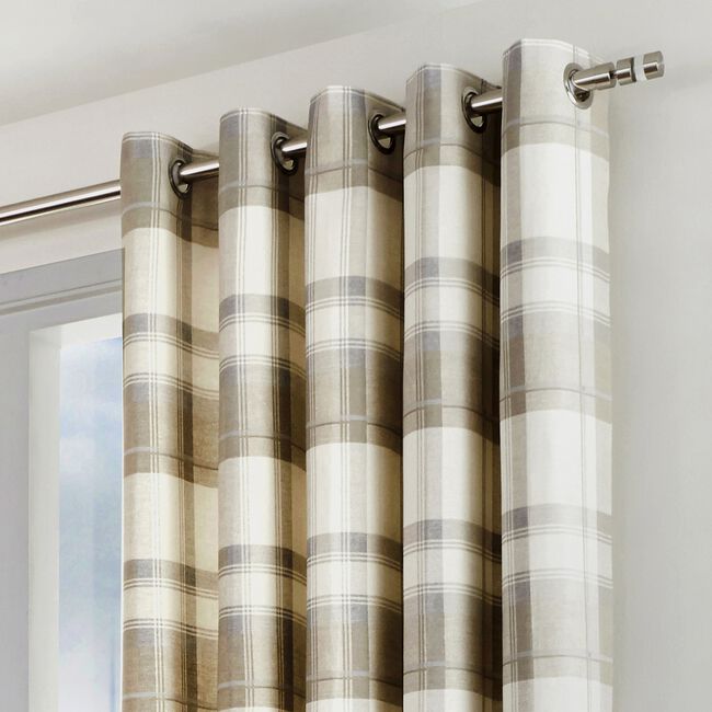 FUSION BALMORAL CHECK NATURAL 66X72 Curtain 