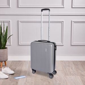 Cabin Bag Lightweight Luggage - SIlver Grey