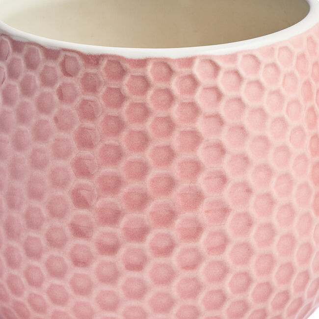 Mason Cash Embossed Honeycomb Pink Mug