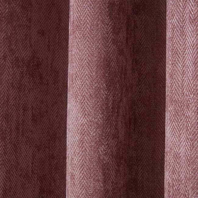 BLACKOUT & THERMAL HERRINGBONE BLUSH 66x54 Curtain