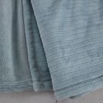 Nicole Day Etched Stripe Throw 150x200cm -Duck Egg