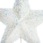White Glitter 25cm Tree Topper