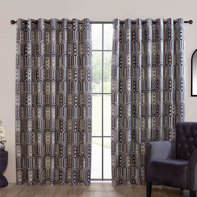 BLACKOUT & THERMAL KENNEDY PEWTER 66x72 Curtain