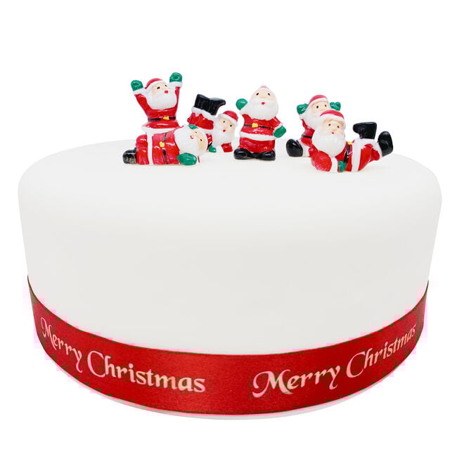 Fun Santa Cake Picks 5 Pack
