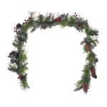 1.8M Light Up Frosted Christmas Garland 