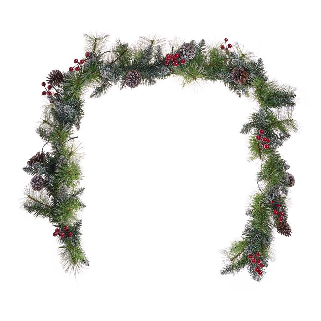 1.8M Light Up Frosted Christmas Garland 