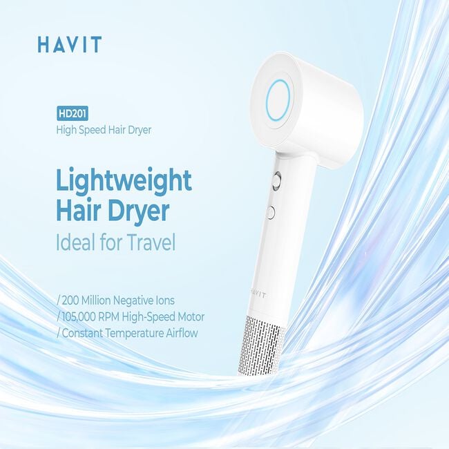 HAVIT High Speed Hairdryer White