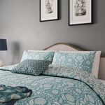 HARVEST MOON KING SIZE DUVET COVER Sunflowers Blue