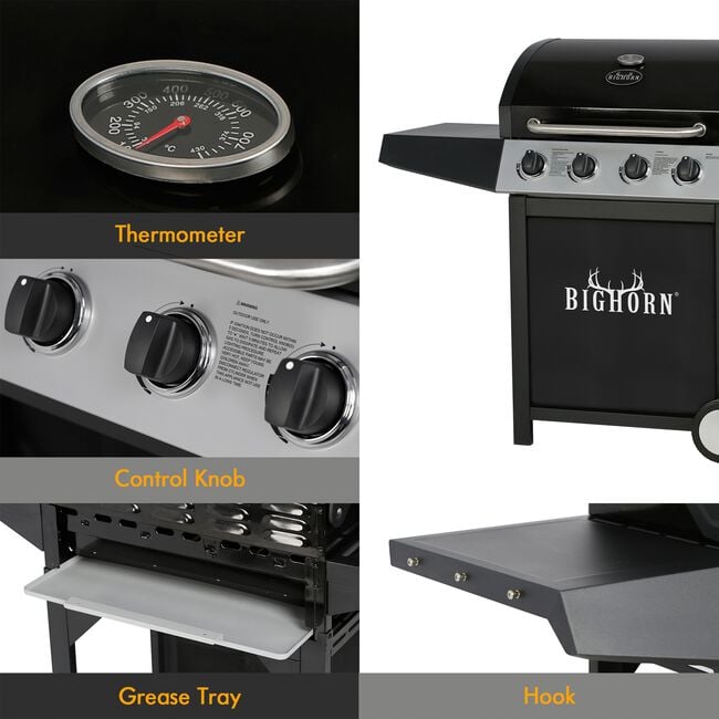 Bighorn Classic 4 Burner Gas BBQ