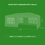 White Party Marquee Gazebo with 5 Walls
