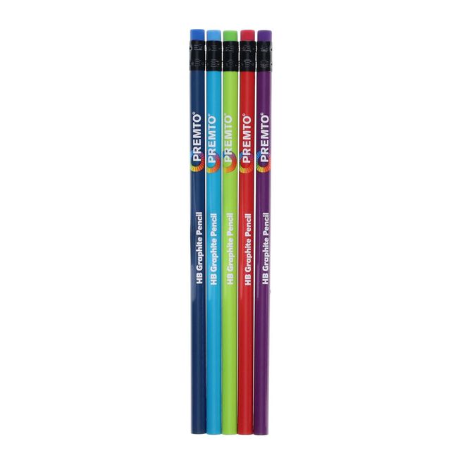 Premto HB Pencils With Eraser Tip - Pack Of 5