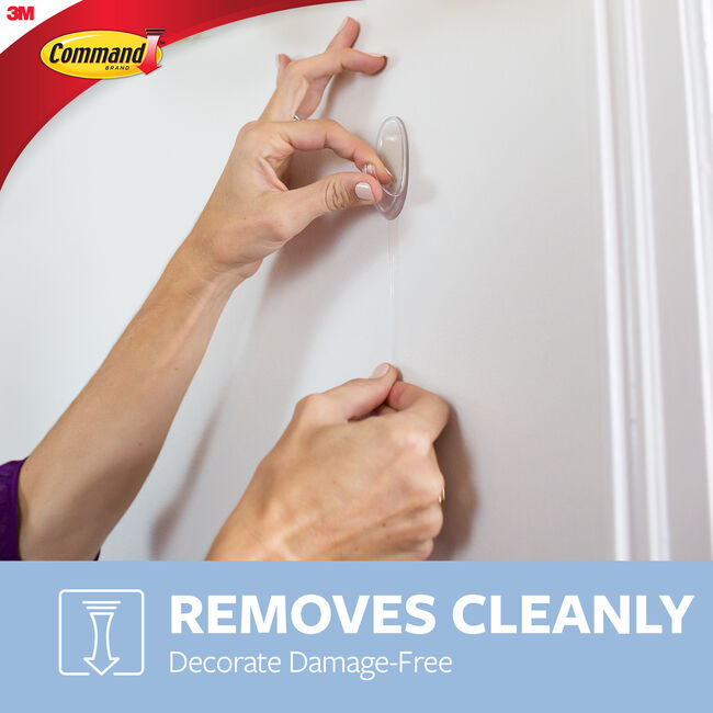 Command 2 Pack Clear Medium Plastic Hooks