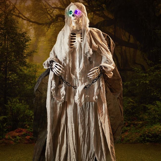 1.8M Hanging Skeleton Reaper With Light Up Eyes