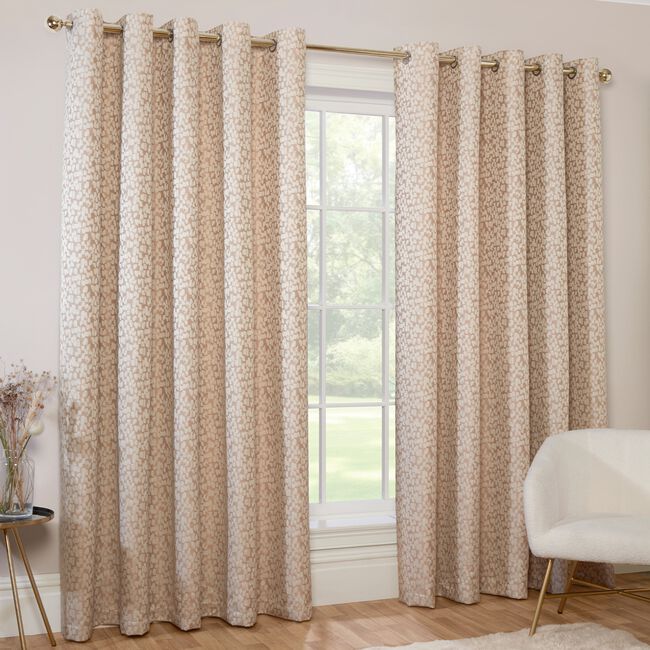 GEO TEXTURE JACQUARD NATURAL 66x54 Curtain