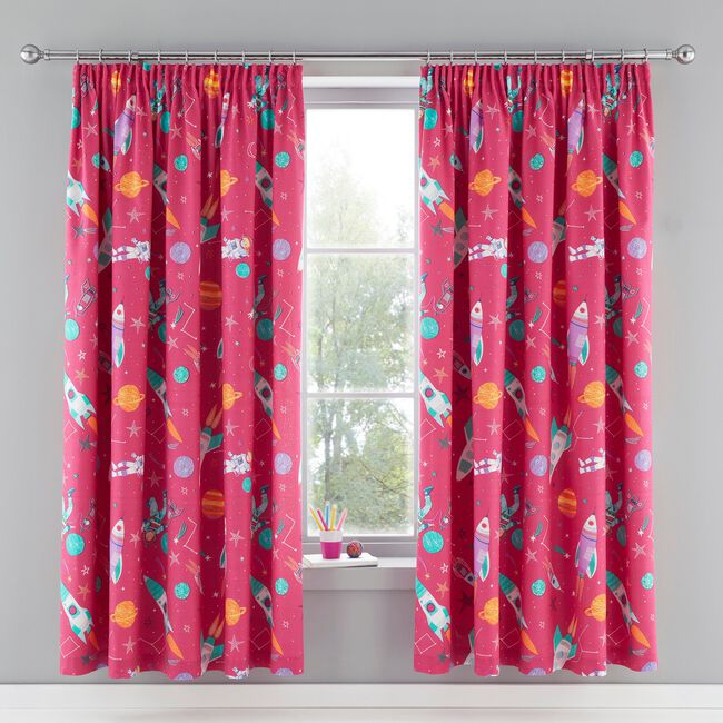 PENCIL PLEAT SUPERSONIC PINK 66x72 Curtain