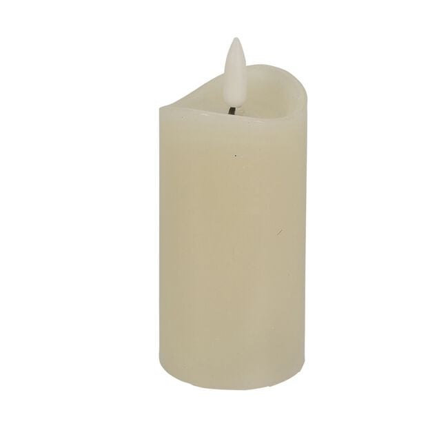 LED Pillar Candle Ivory - 5x10cm