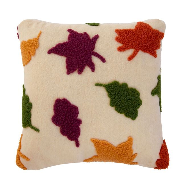 Carved Leaves Multi 45cm x 45cm Cushion