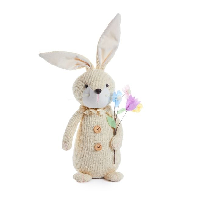 Easter Rabbit Holding Flower