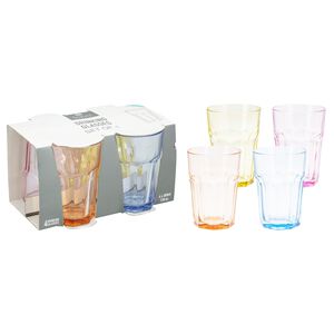 Tall Glass Tumblers 360ml Set of 4 