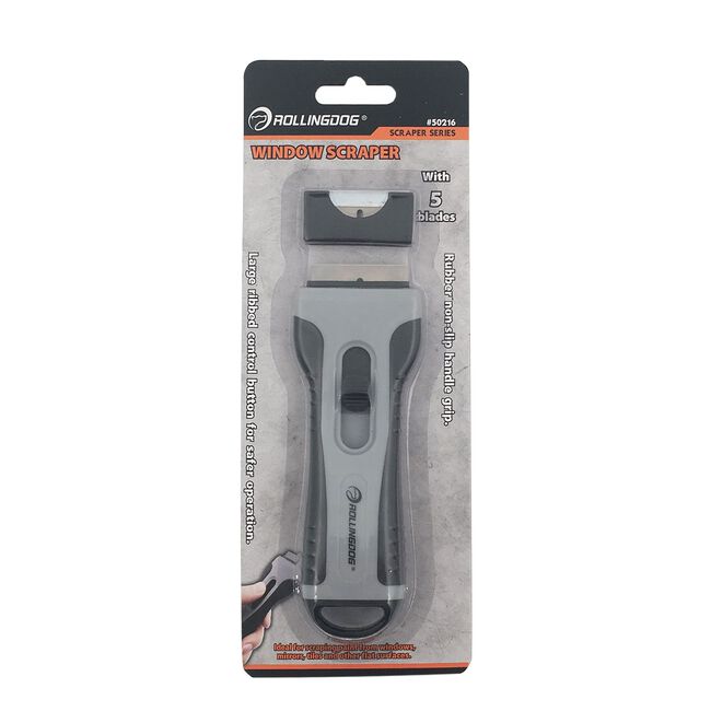 Rolling Dog Window Scraper With 5 Blades