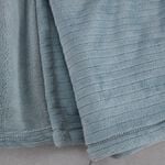 Nicole Day Etched Stripe Throw 150x200cm -Duck Egg
