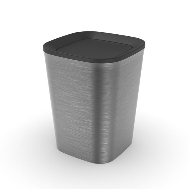 5L EZY STORAGE SILVER SWING LID Bin