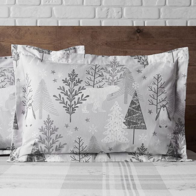 Brushed Cotton Arctic Scene Oxford Pillowcases