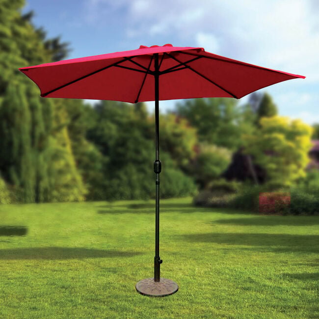 2.7M Crank Sun Parasol - Red