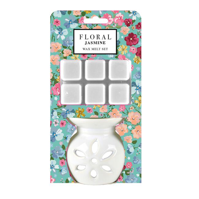Floral Wax Melter & 60g Jasmine Melts