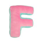 LETTER F Cushion Pink/Duck Egg