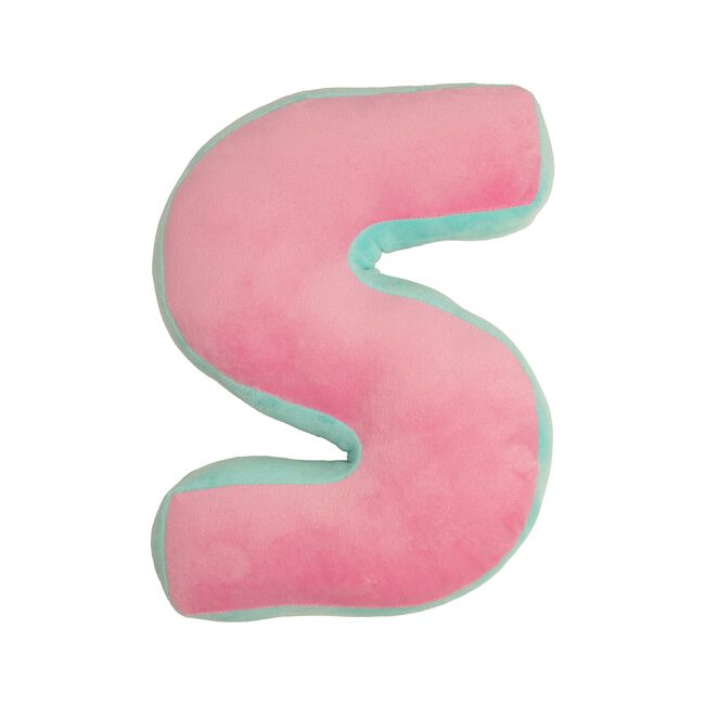 LETTER S Cushion Pink/Duck Egg