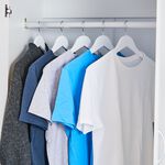 NORTHERN SHORE 5 Pack White Wooden Hangers