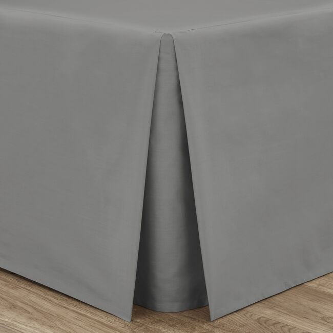 KING SIZE PLATFORM VALANCE Luxury Percale Grey 10J