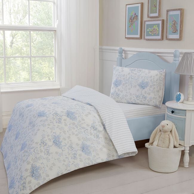 JUNIOR BED DUVET COVER Rabbit Garden Toile