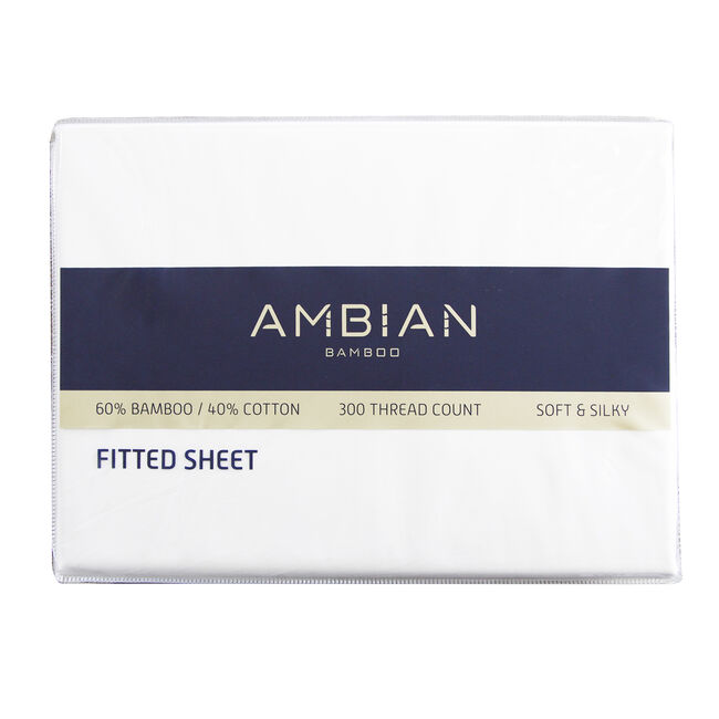 Ambian Bamboo Fitted Sheet - White