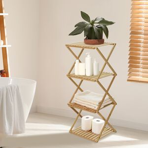 Storage Solutions 4-Layer Bamboo Shelf