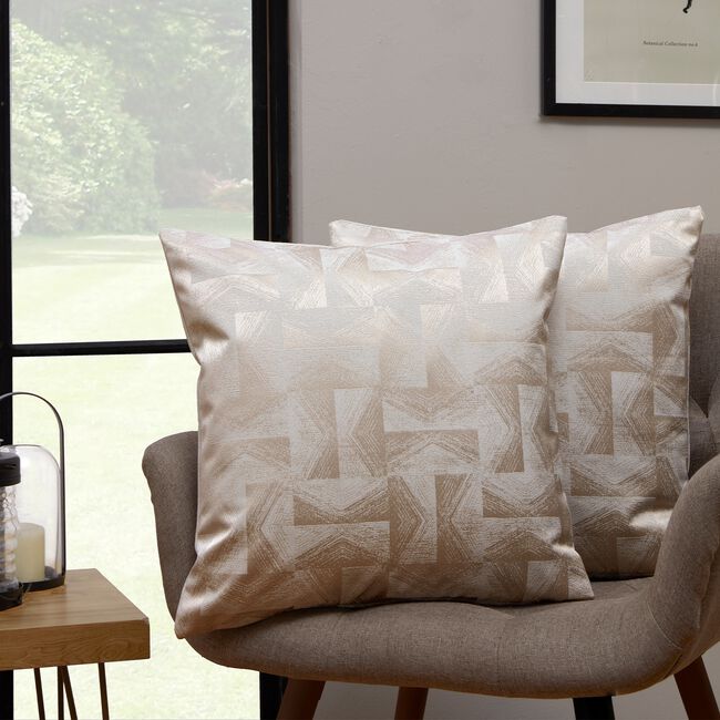 GRAPHIC GEO IVORY 2PK Cushion Covers 45x45