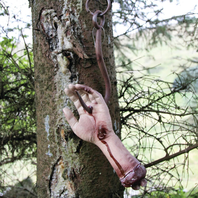 Bloody Hand on Cleaver Hook